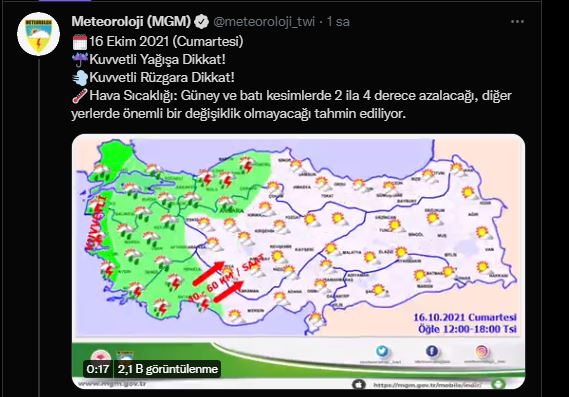 Meteoroloji uyardı: Kuvvetli yağış geliyor